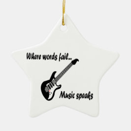 Där Ord Misslyckas, musikhögtalare Julgransprydnad Keramik