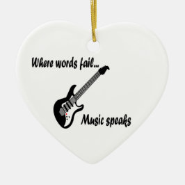 Där Ord Misslyckas, musikhögtalare Julgransprydnad Keramik