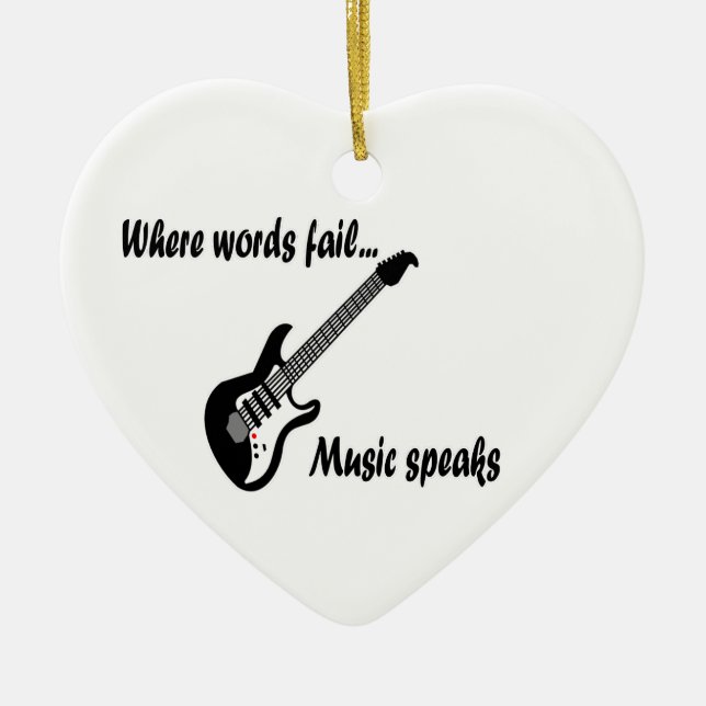 Där Ord Misslyckas, musikhögtalare Julgransprydnad Keramik (Framsidan)