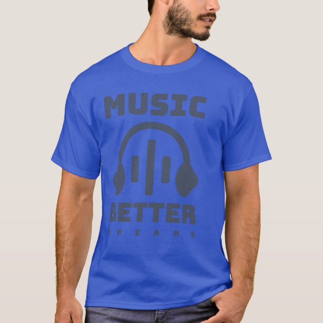 Där Ord Misslyckas musikhögtalare konst av musik T Shirt (Framsida)