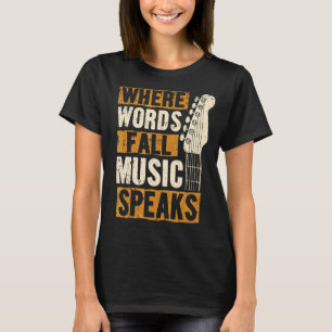 Där Ord Misslyckas musikhögtalare Music Bära T Shirt