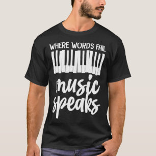 Där Ord Misslyckas musikhögtalare Piano Pianist Ke T Shirt