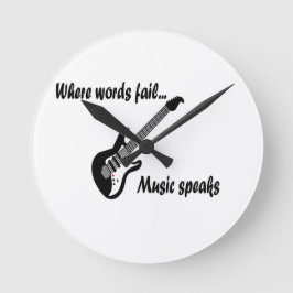 Där Ord Misslyckas, musikhögtalare Rund Klocka