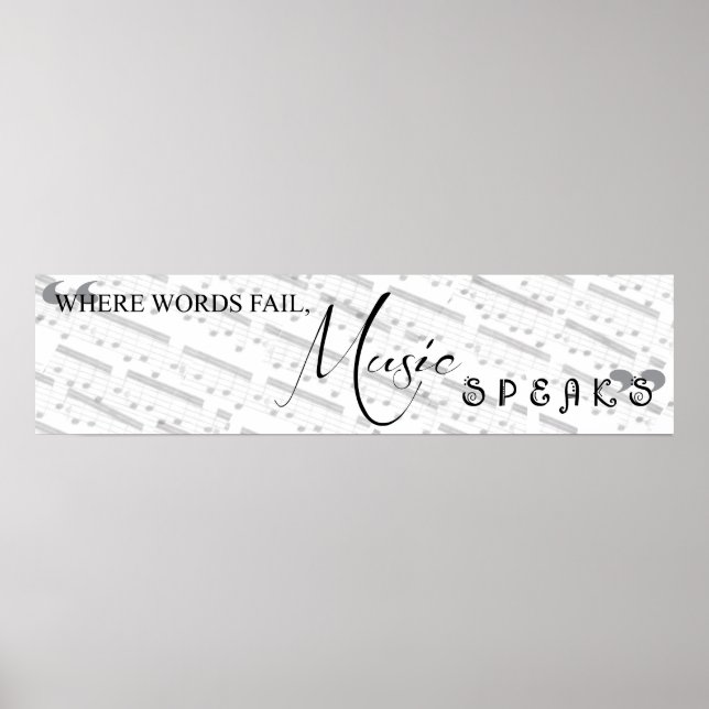 Där Ord Misslyckas Poster musikhögtalarna (Framsidan)