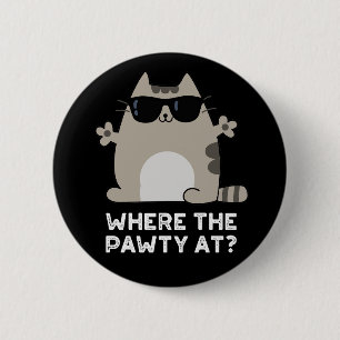där Party Cat Pun-Mörken BG Knapp