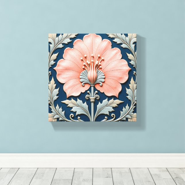 Där rosa möter blått canvastryck (Insitu (trägolv))