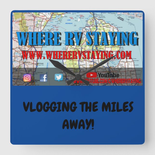 där RV-spärrlås Fyrkantig Klocka (Framsida)