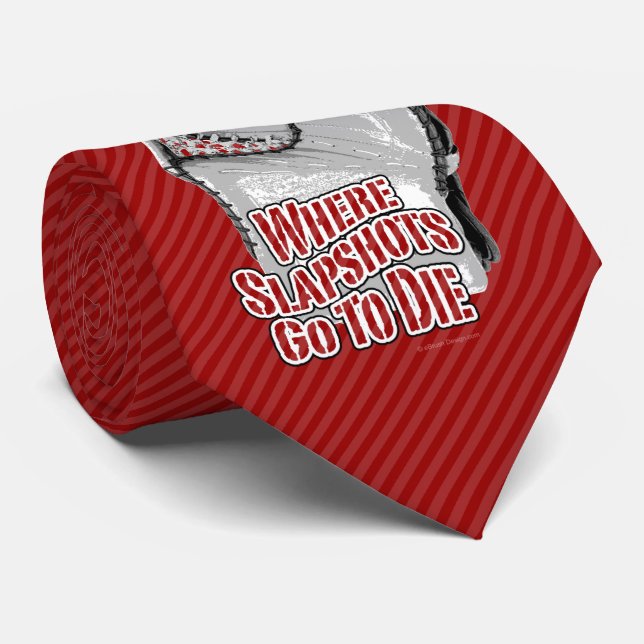Där slapshots går till Die (Hockey) Neck Tie Slips (Rullad)