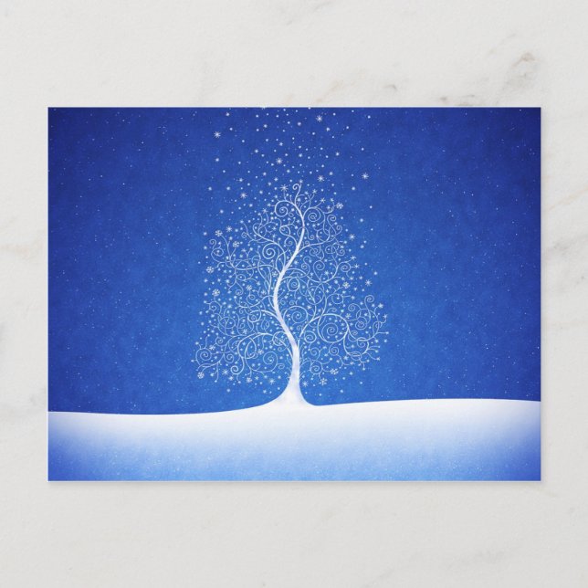 där Snöflingor är född Vykort (Framsida)