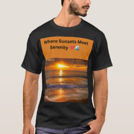Där solnedgångar möter stillhet ❤️🌊 t shirt