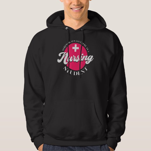 där som sjuksköterska i student hoodie (Framsida)