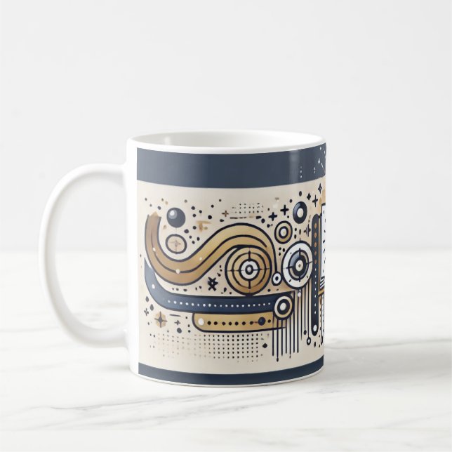 Där tidslös visdom möter modern design kaffemugg (Vänster)