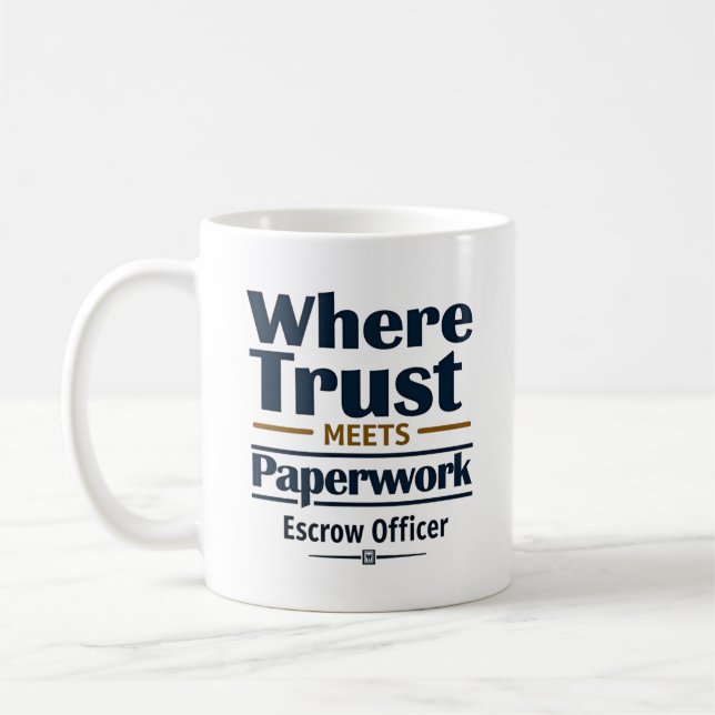 Där tillit möter pappersarbete – Escrow Officer Kaffemugg (Vänster)