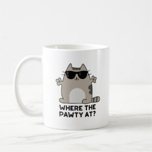 där tomten vid den berömda Party-cat Pun Kaffemugg