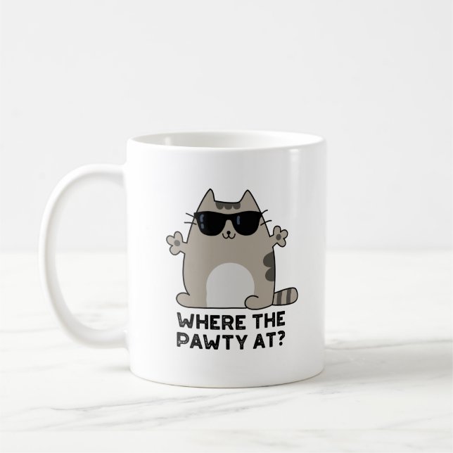 där tomten vid den berömda Party-cat Pun Kaffemugg (Vänster)
