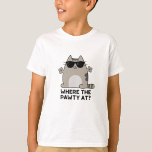 där tomten vid den berömda Party-cat Pun T Shirt