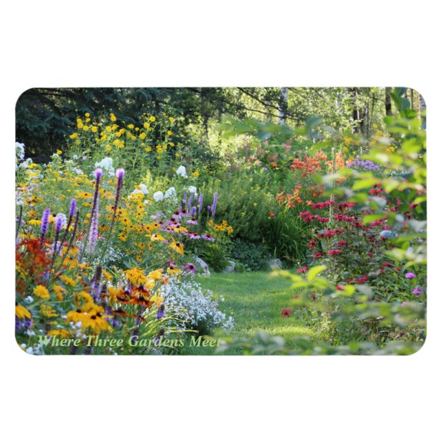 Där tre trädgårdar möts magnet (Horisontell)