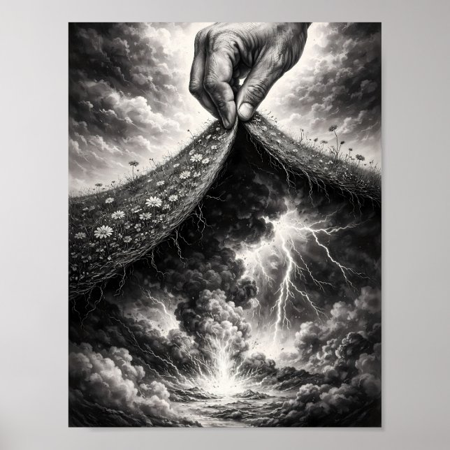 Där underverket tar slut och stormarna börjar Affi Poster (Framsidan)