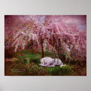 Där Unicorns Dream Art Poster/skriver ut Poster