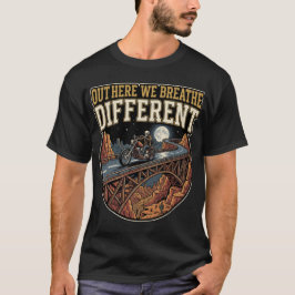 Där ute andas vi annorlunda Biker T-Shirt