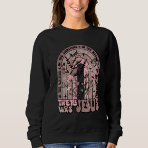 Där var Jesus Blomma retro läkning den som lider F T Shirt