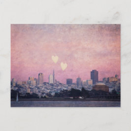 Där vi Lämnat våra Hearts San Francisco-vykort Vykort