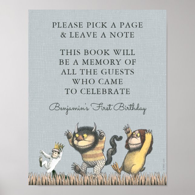 där Vild Sak är | Bok-tecken Poster (Framsidan)