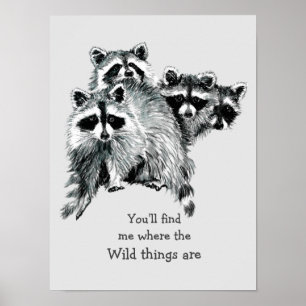 där Vild Sak är inspirationskälla (Raccoon) Poster