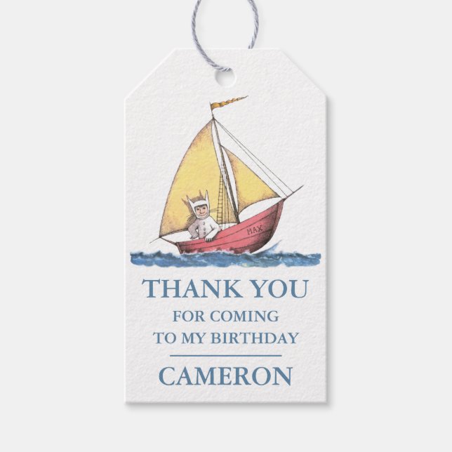 där Vild Sak är | Maximalt antal segling Presentetikett (Framsidan)