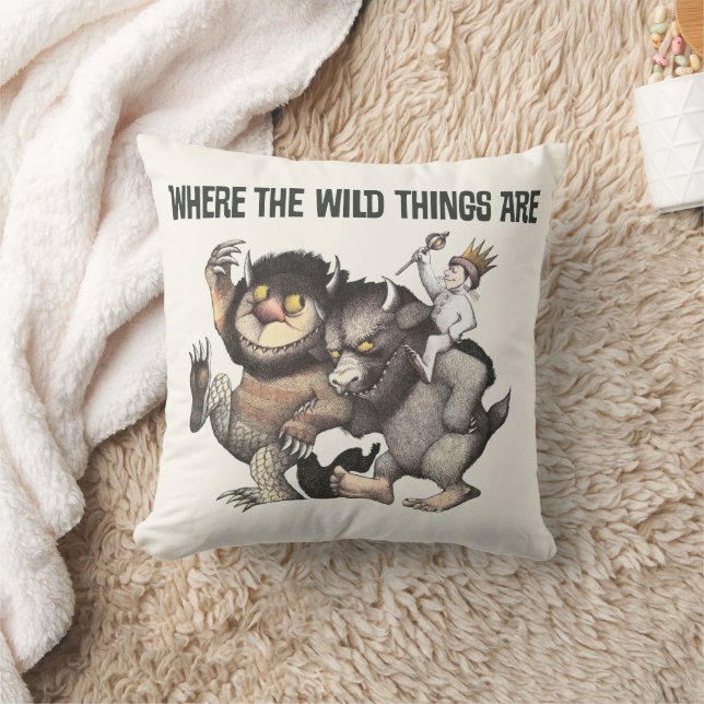 där Vild Sak är tecken Kudde (Filt)