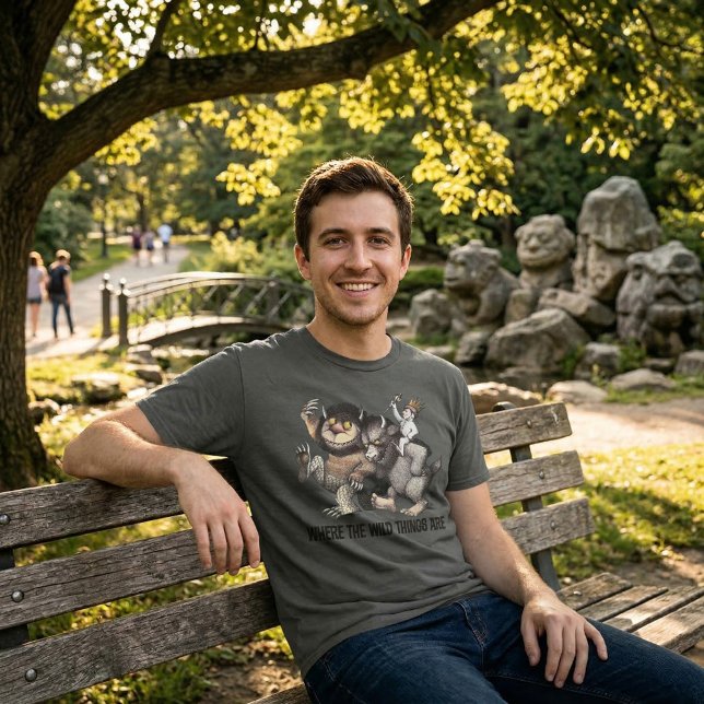 där Vild Sak är tecken T Shirt (Generated image of person wearing t-shirt)