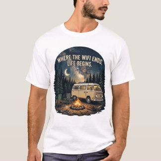 Där Wifi Slutar Börjar Livet Camper Van Grafik T Shirt