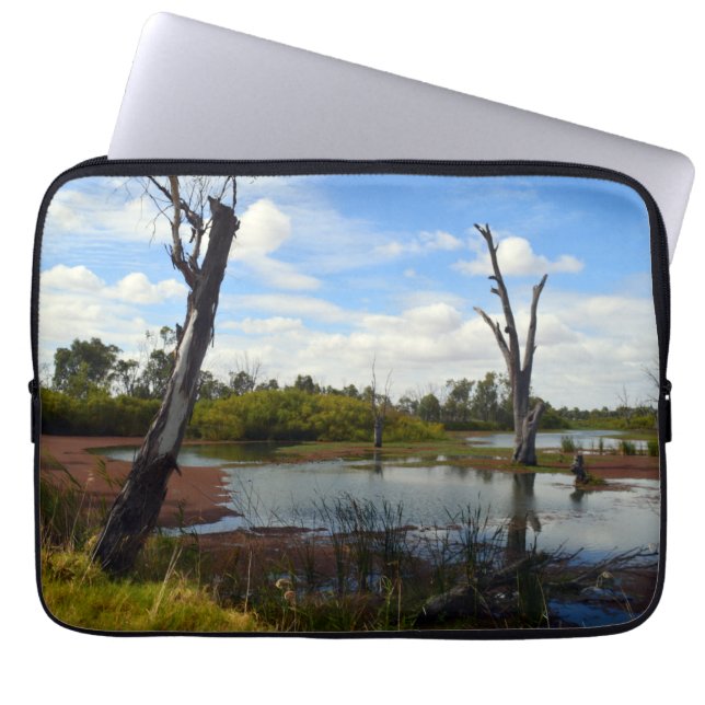 där Wildlife spelar, Riverland, Australien, Laptop Sleeve (Framsidan)