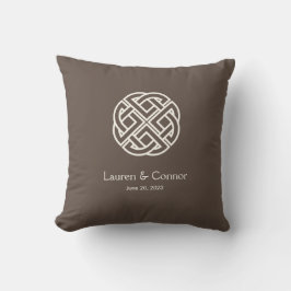 Dara Knot Celtic Irish Bröllop Brown Kudde
