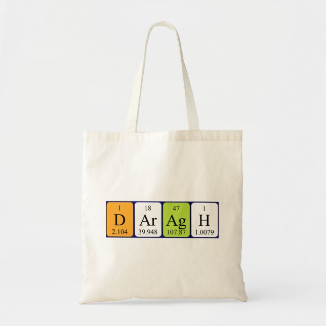 Daragh Periodisk bord namn tote bag Tygkasse (Framsidan)