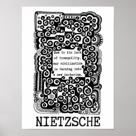 dåraktighet och barbari citat av Nietzsche Poster