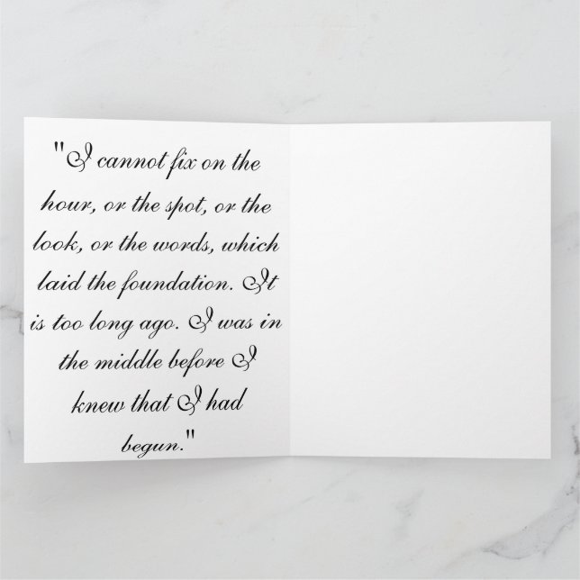 Darcy and Elizabeth Silhouette Kort (Inuti)