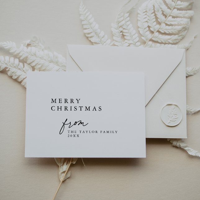 DARCY Black Unique Boho DIY Modern God jul Julkort (DARCY Black Unique Boho DIY Modern Merry Christmas Holiday Card)