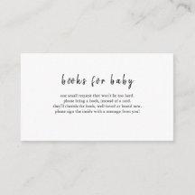 DARCY Black White Bokar för Baby Card