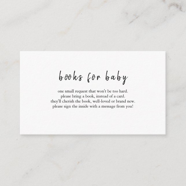 DARCY Black White Bokar för Baby Card Tilläggskort (Framsida)
