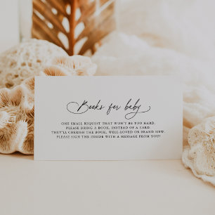 DARCY Boho Black White Baby Shower Bokar för Baby Tilläggskort