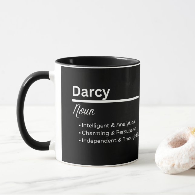Darcy Boy Name Definition Personalized Mug Mugg (Med munk)