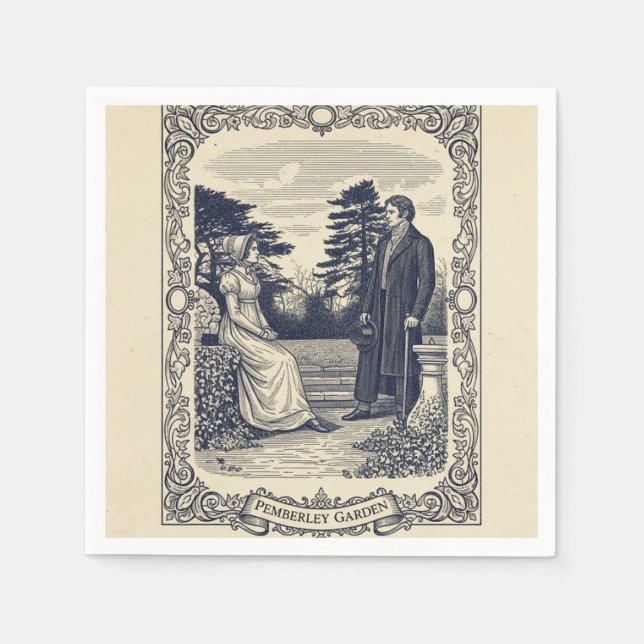 Darcy & Elizabeth scen Pappersservett (Framsidan)