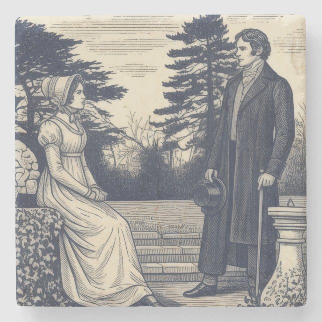 Darcy & Elizabeth scen Stenunderlägg (Framsidan)