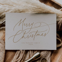 DARCY Guld Elegant Family Vintage God jul Julkort