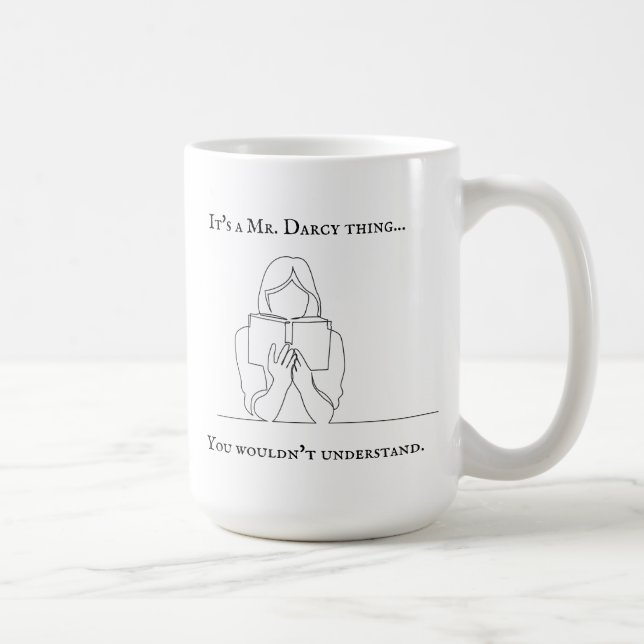 Darcy Mugg, Gift, Jane Austen, Pride & Prejudice Kaffemugg (Höger)
