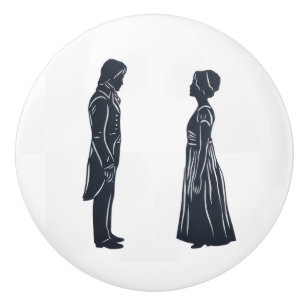 Darcy och Elizabeth silhuetter Knopp
