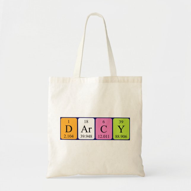 Darcy Perical bord namn tote bag Tygkasse (Framsidan)