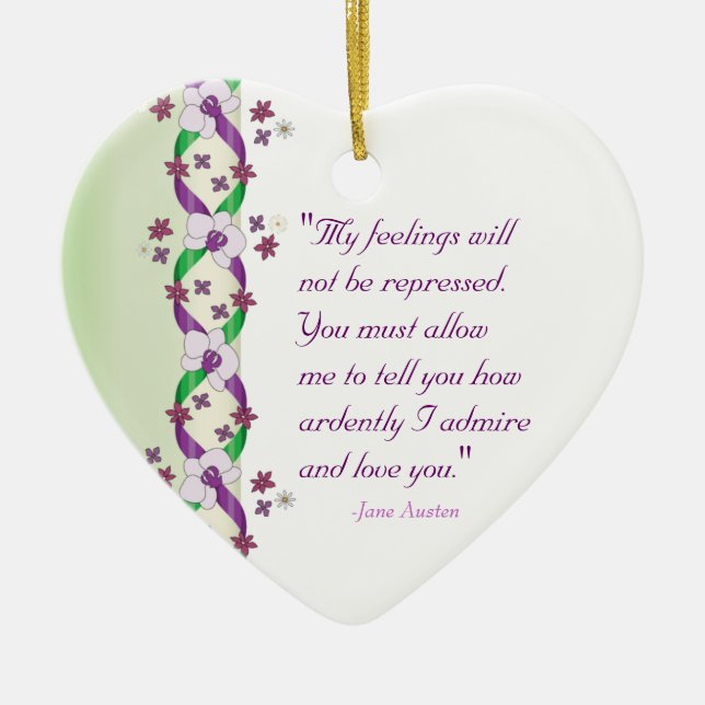 Darcy Quote-Anpassadet Ornament (Framsidan)