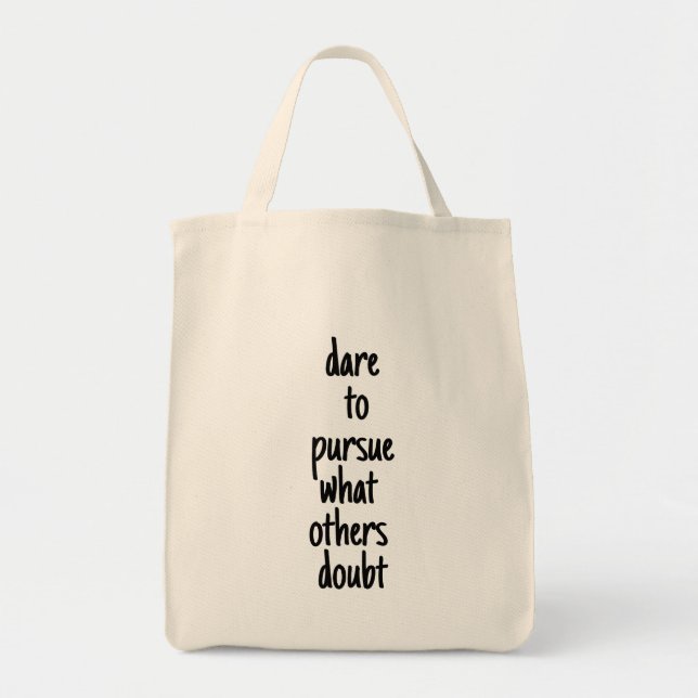 Dare att följa Livsmedel Tote Bag Tygkasse (Framsidan)